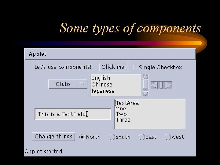 Some types of components 