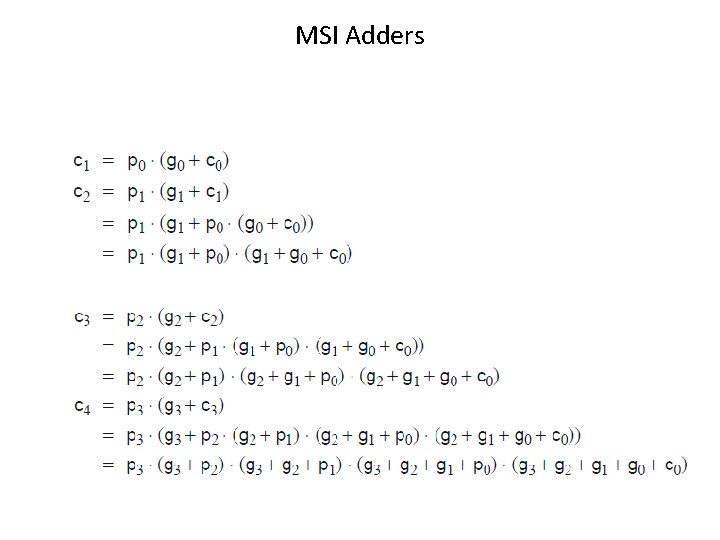 MSI Adders 