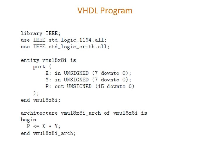VHDL Program 