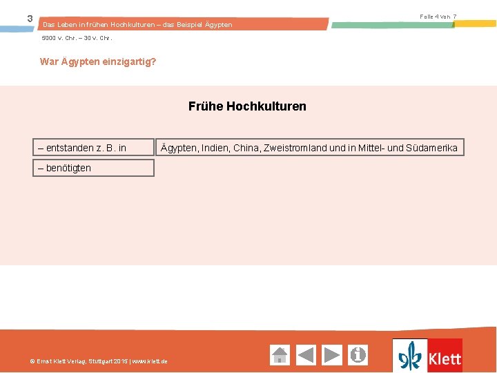 3 Folie 4 von 7 Das Leben in frühen Hochkulturen – das Beispiel Ägypten
