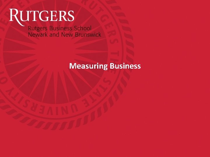 Measuring Business 