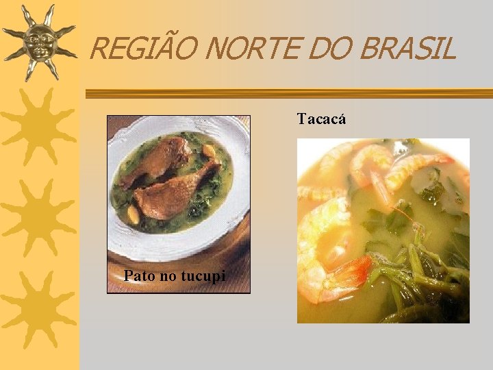 REGIÃO NORTE DO BRASIL Tacacá Pato no tucupi 