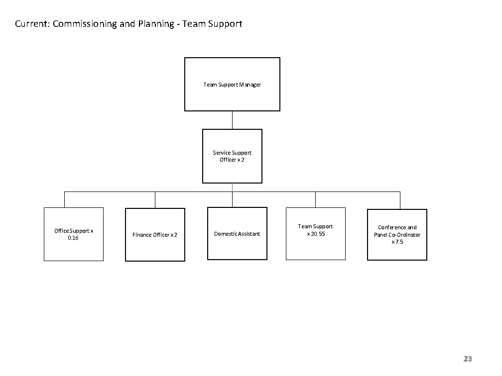 Current: Commissioning and Planning - Team Support Manager Service Support Officer x 2 Office