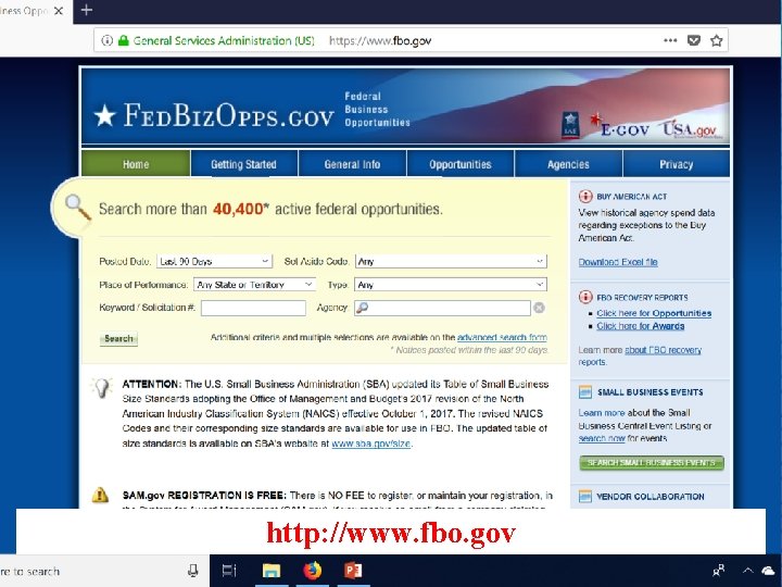 http: //www. fbo. gov 11 