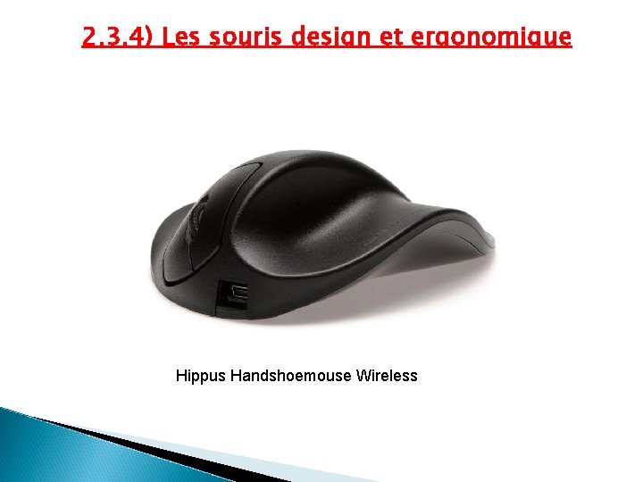 2. 3. 4) Les souris design et ergonomique Hippus Handshoemouse Wireless 