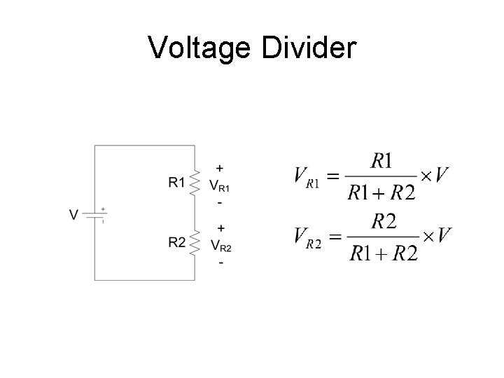 Voltage Divider 
