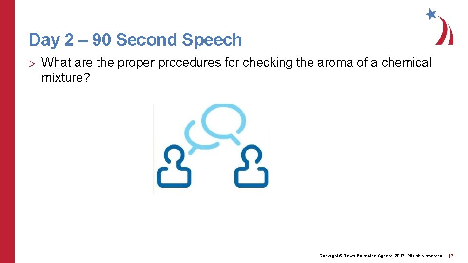 Day 2 – 90 Second Speech > What are the proper procedures for checking