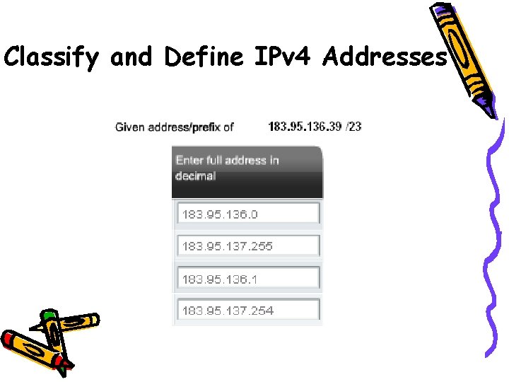 Classify and Define IPv 4 Addresses 