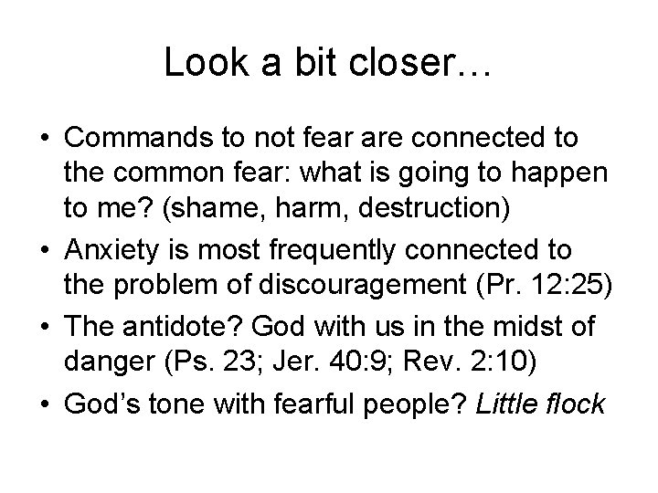 Look a bit closer… • Commands to not fear are connected to the common