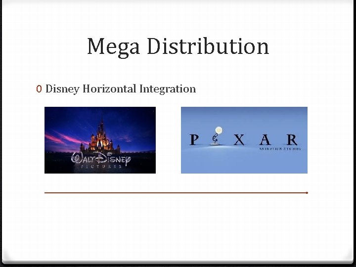 Mega Distribution 0 Disney Horizontal Integration 