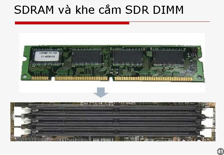 SDRAM và khe cắm SDR DIMM 41 