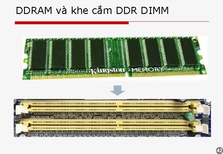 DDRAM và khe cắm DDR DIMM 42 