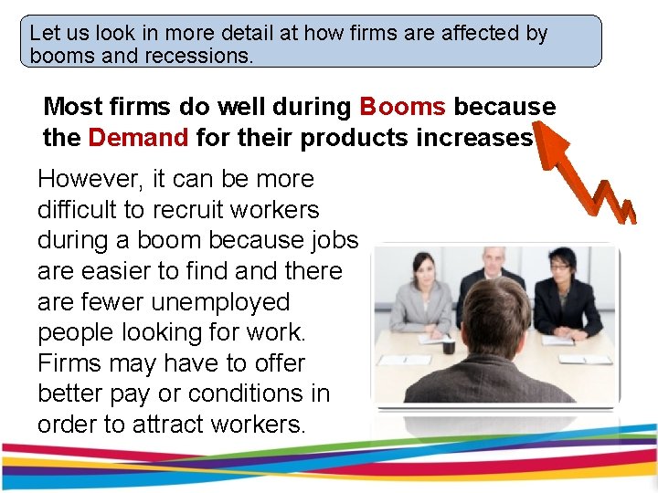 Let us look in more detail at how firms are affected by booms and