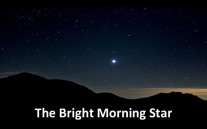 The Bright Morning Star 
