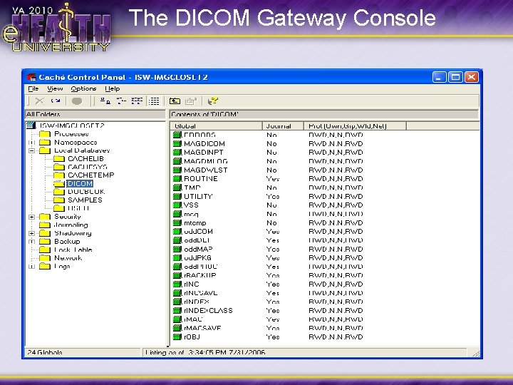 The DICOM Gateway Console 
