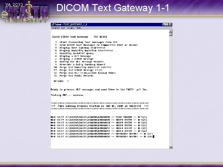 DICOM Text Gateway 1 -1 