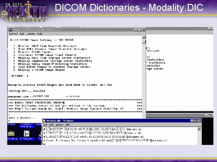 DICOM Dictionaries - Modality. DIC 