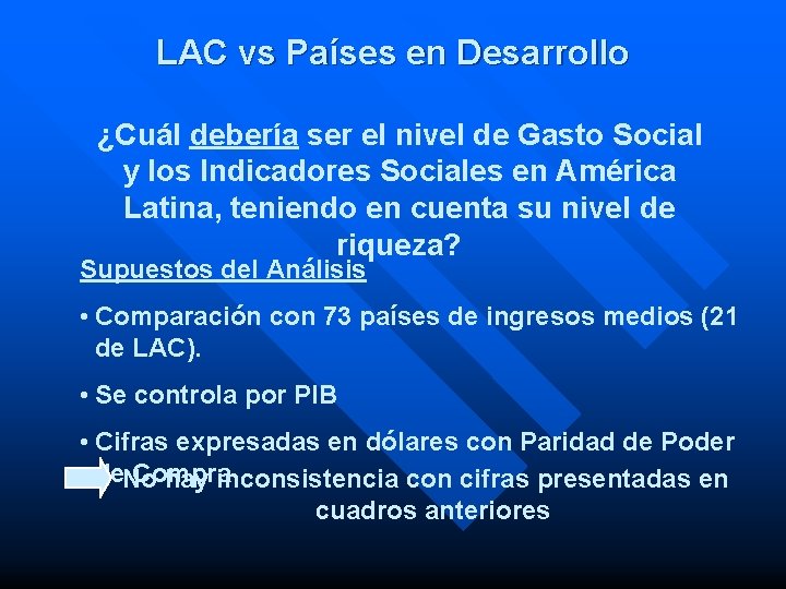 LAC vs Países en Desarrollo ¿Cuál debería ser el nivel de Gasto Social y