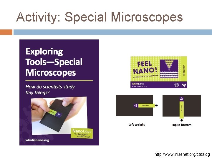 Activity: Special Microscopes http: //www. nisenet. org/catalog 