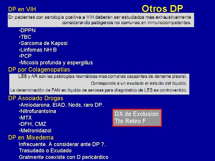 DP en VIH Otros DP • DPPN • TBC • Sarcoma de Kaposi •