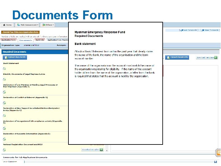 Documents Form Click to download instructions cbpf. unocha. org 19 Documents Form Click to download instructions cbpf. unocha. org 19