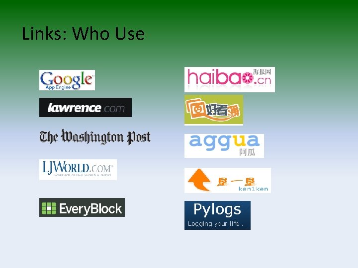 Links: Who Use 