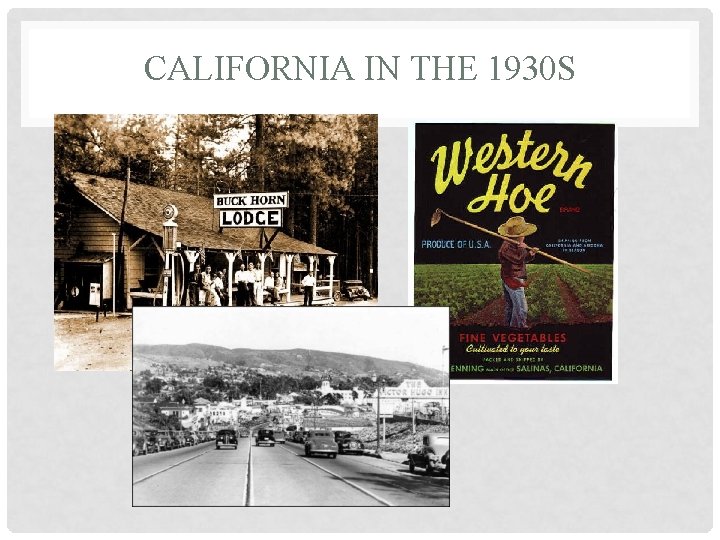 CALIFORNIA IN THE 1930 S 