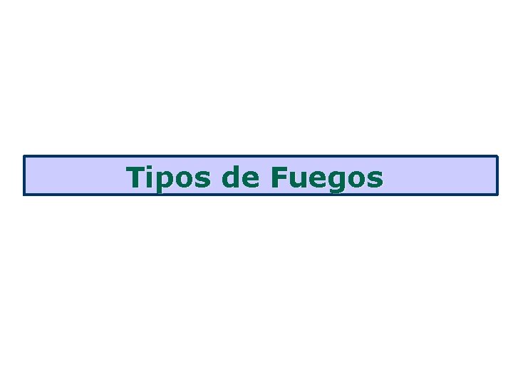 Tipos de Fuegos 