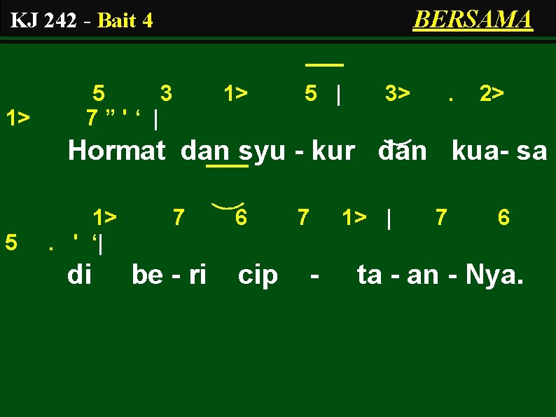 BERSAMA KJ 242 - Bait 4 1> 5 3 7”'‘ | 1> 5 |