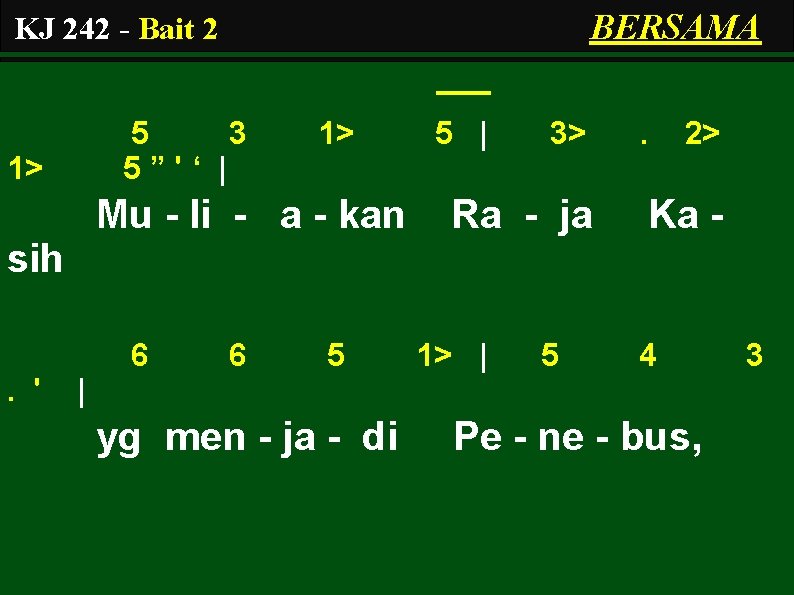 BERSAMA KJ 242 - Bait 2 5 3 5”'‘ | 1> 1> Mu -