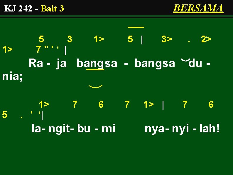 BERSAMA KJ 242 - Bait 3 5 3 7”'‘ | 1> 1> 5 |