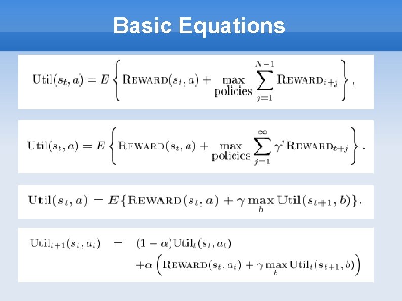 Basic Equations 
