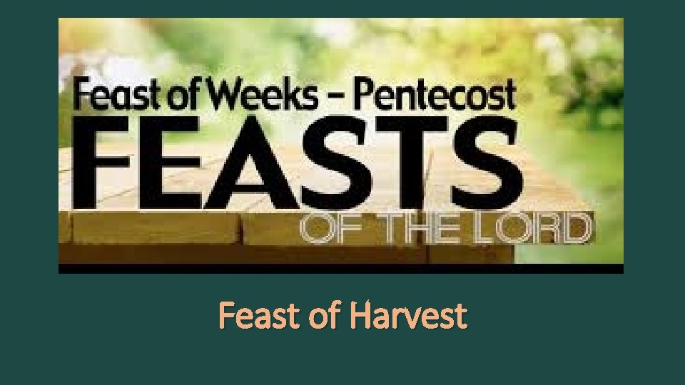 Feast of Harvest 