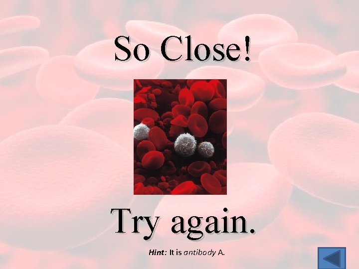 So Close! Try again. Hint: It is antibody A. 