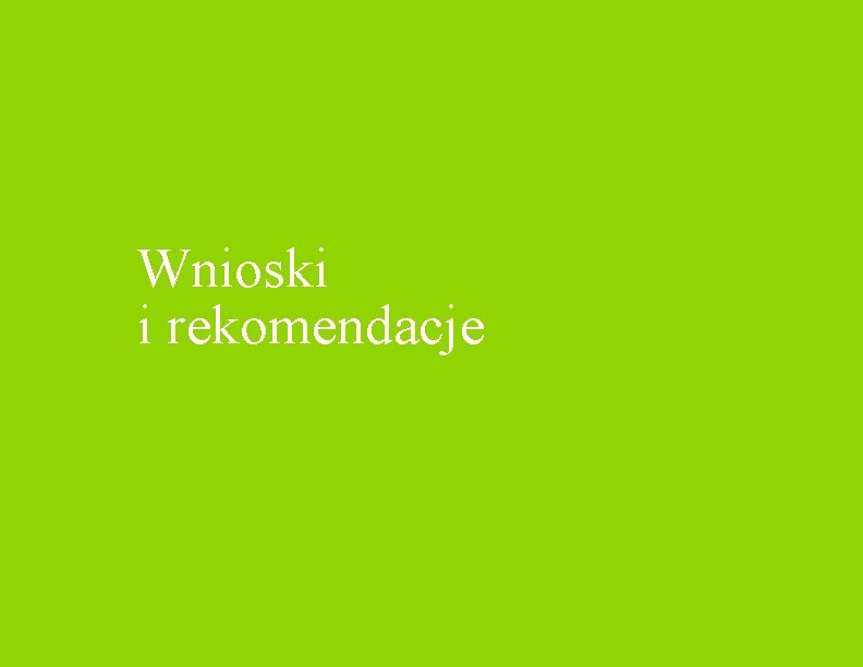 Wnioski i rekomendacje 