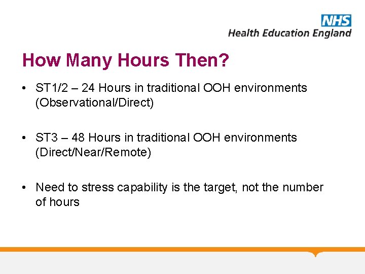 How Many Hours Then? • ST 1/2 – 24 Hours in traditional OOH environments