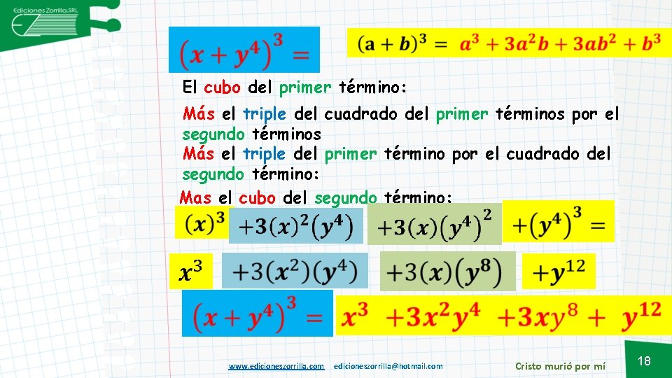  El cubo del primer término: Más el triple del cuadrado del primer términos