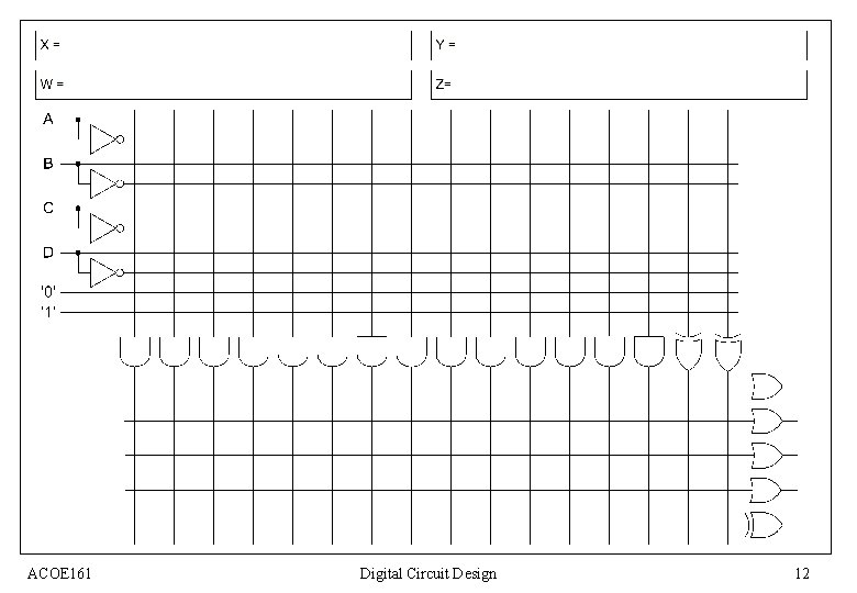 ACOE 161 Digital Circuit Design 12 