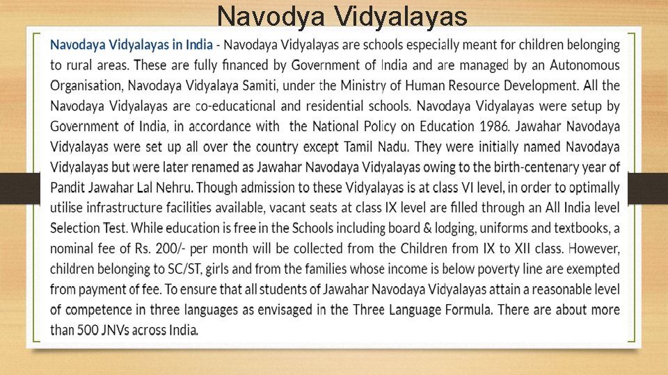 Navodya Vidyalayas 