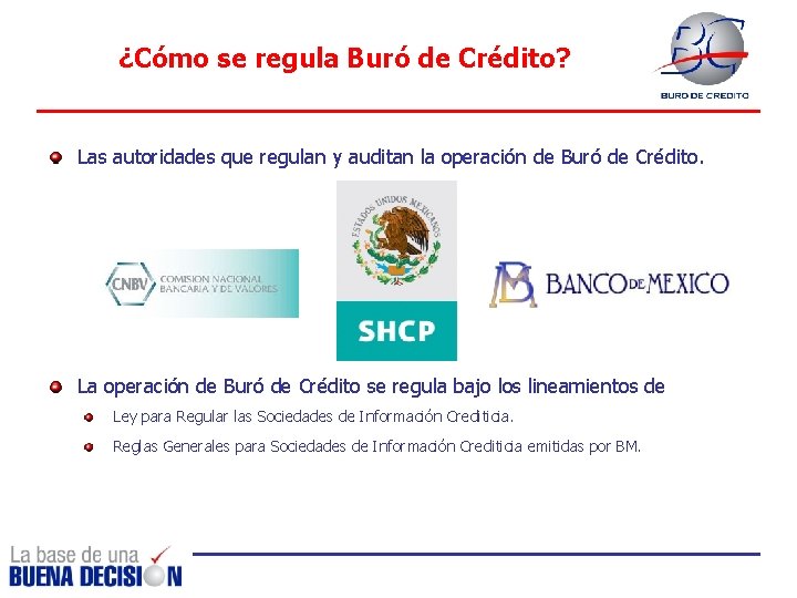 ¿Cómo se regula Buró de Crédito? Las autoridades que regulan y auditan la operación