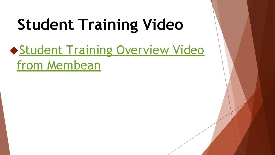 Student Training Video Student Training Overview Video from Membean 