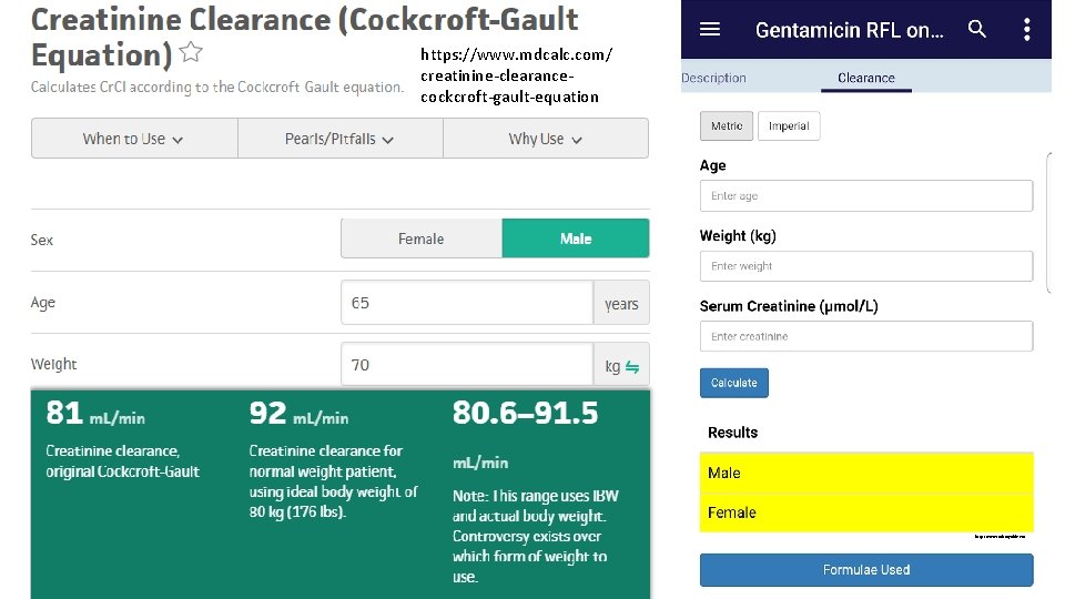 https: //www. mdcalc. com/ creatinine-clearancecockcroft-gault-equation http: //www. microguide. eu/ 