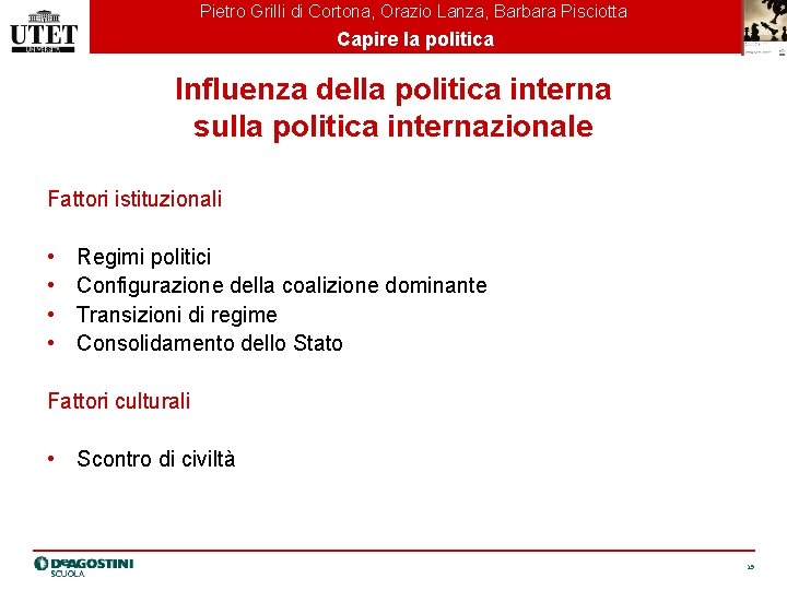 Pietro Grilli di Cortona, Orazio Lanza, Barbara Pisciotta Capire la politica Influenza della politica