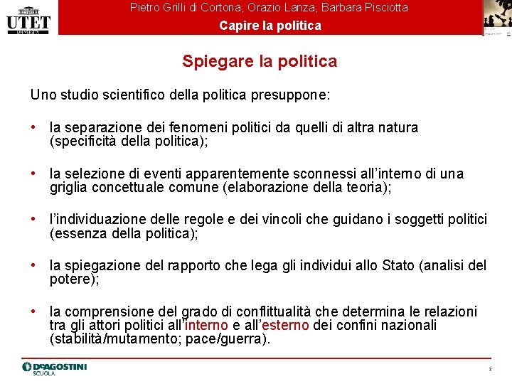 Pietro Grilli di Cortona, Orazio Lanza, Barbara Pisciotta Capire la politica Spiegare la politica