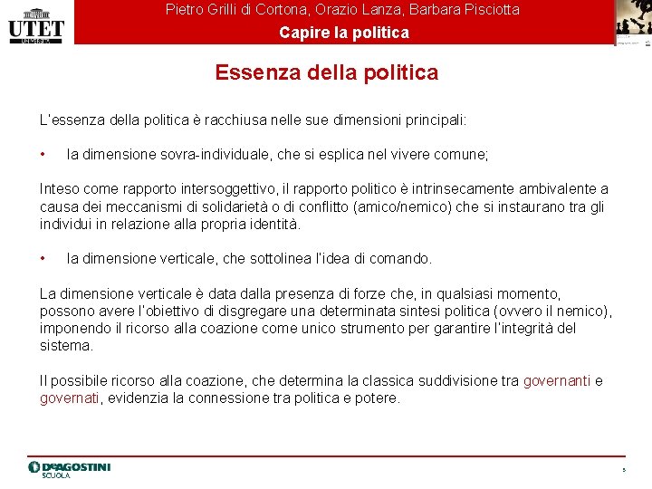 Pietro Grilli di Cortona, Orazio Lanza, Barbara Pisciotta Capire la politica Essenza della politica