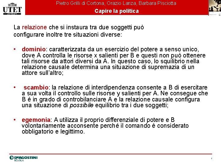 Pietro Grilli di Cortona, Orazio Lanza, Barbara Pisciotta Capire la politica La relazione che