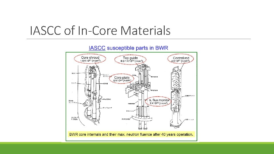 IASCC of In-Core Materials 