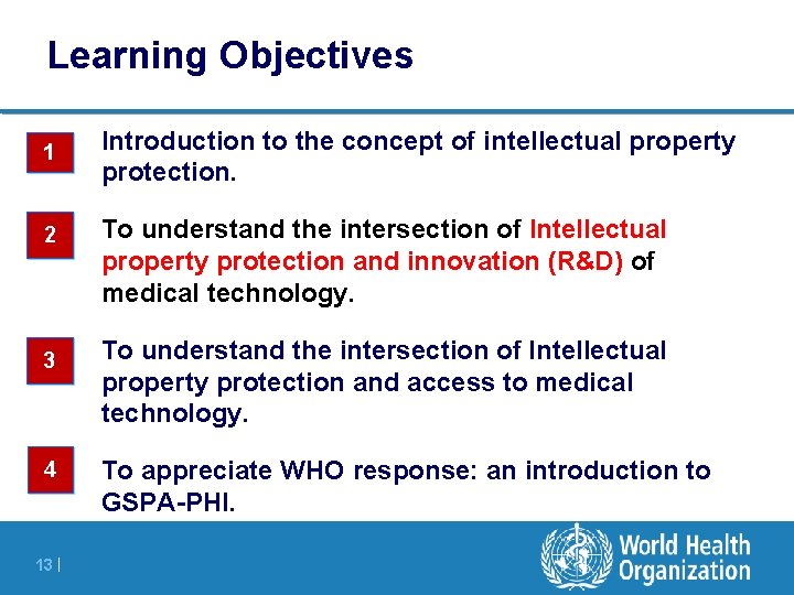 Learning Objectives 1 2 3 4 13 | Introduction to the concept of intellectual