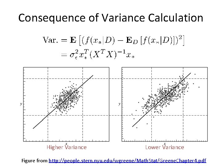Consequence of Variance Calculation Higher Variance Lower Variance Figure from http: //people. stern. nyu. Consequence of Variance Calculation Higher Variance Lower Variance Figure from http: //people. stern. nyu.