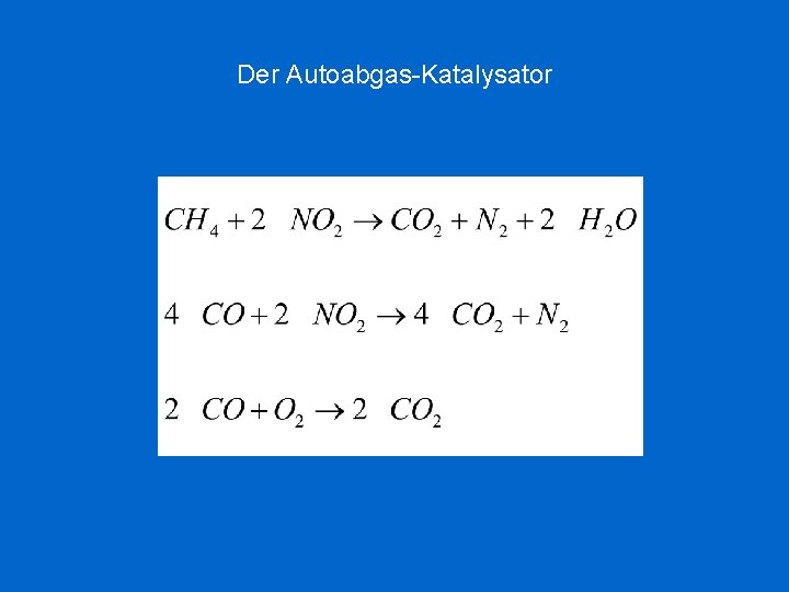 Der Autoabgas-Katalysator 